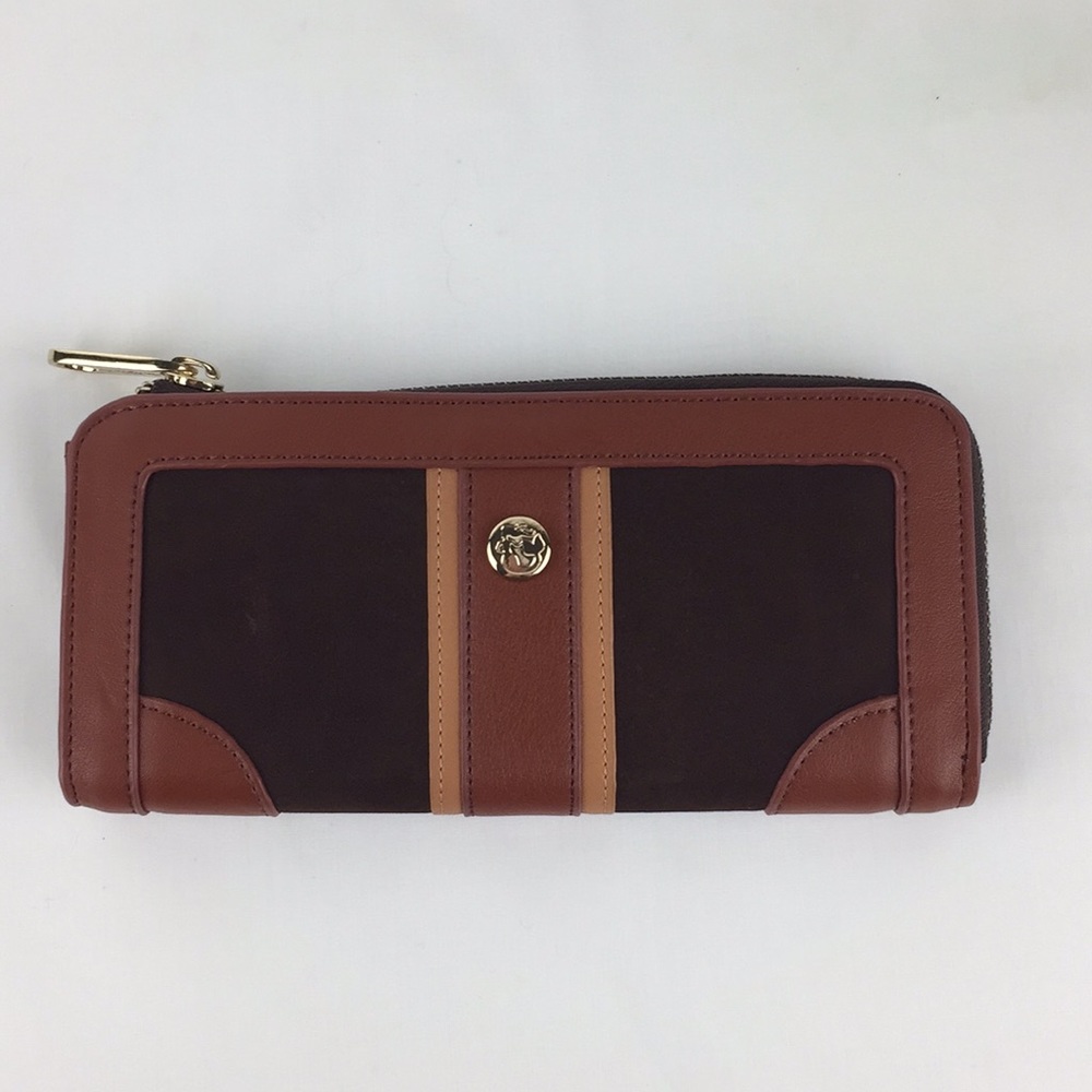 Spartina Brown Genuine Leather & Nubuck Wallet